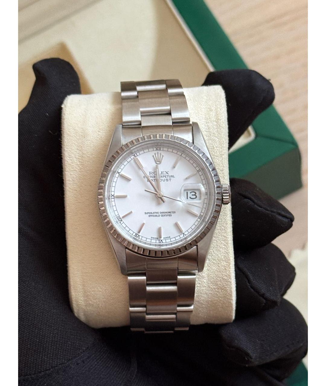 ROLEX Серебряные металлические часы, фото 8