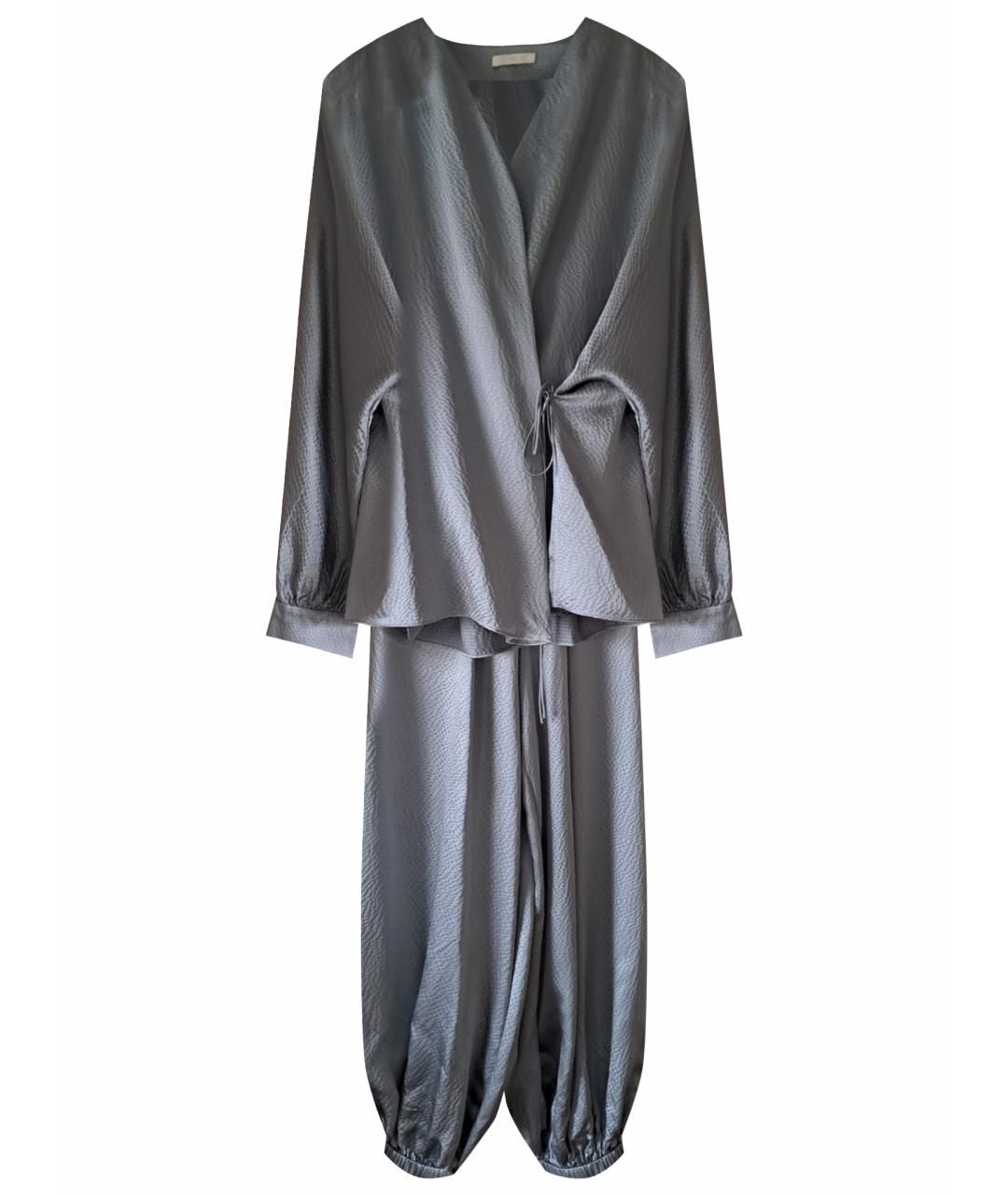 12 STOREEZ Серая шелковая блузы, фото 1