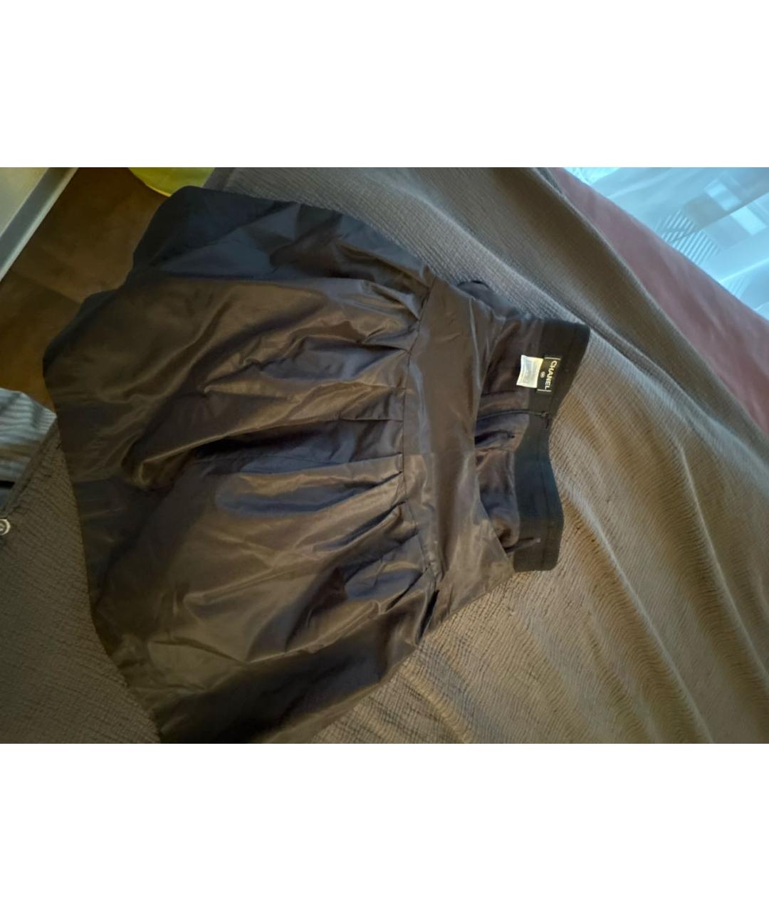 CHANEL Черная шерстяная юбка миди, фото 8