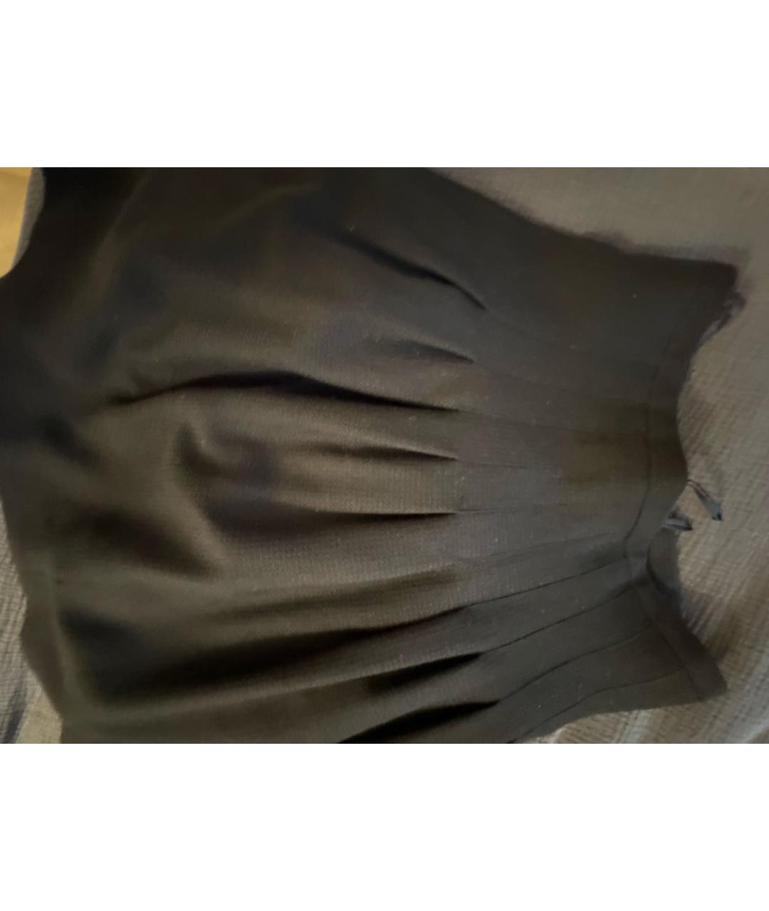 CHANEL Черная шерстяная юбка миди, фото 4