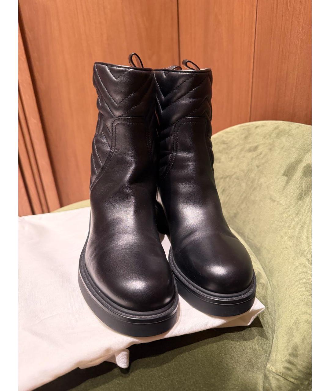 GUCCI Черные кожаные полусапоги, фото 2