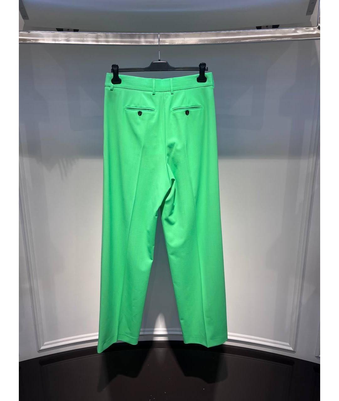 MSGM Салатовые прямые брюки, фото 2
