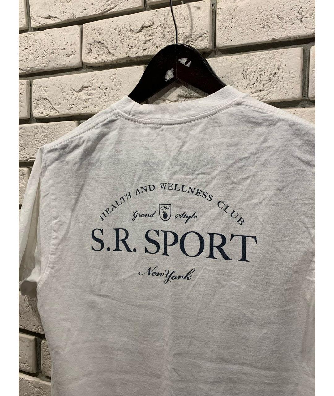 SPORTY AND RICH Белая хлопковая футболка, фото 4