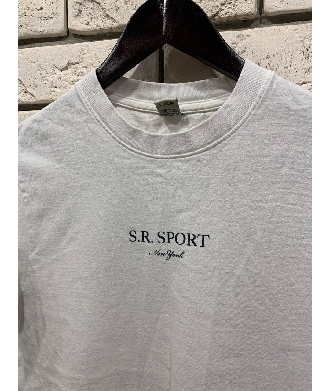 SPORTY AND RICH Белая хлопковая футболка, фото 3