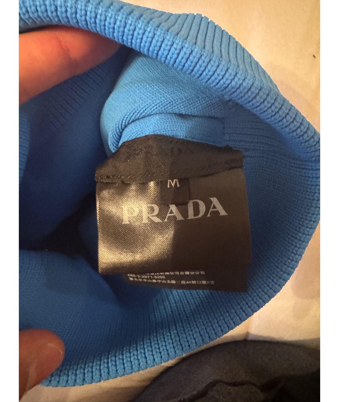 PRADA Синяя шапка, фото 3