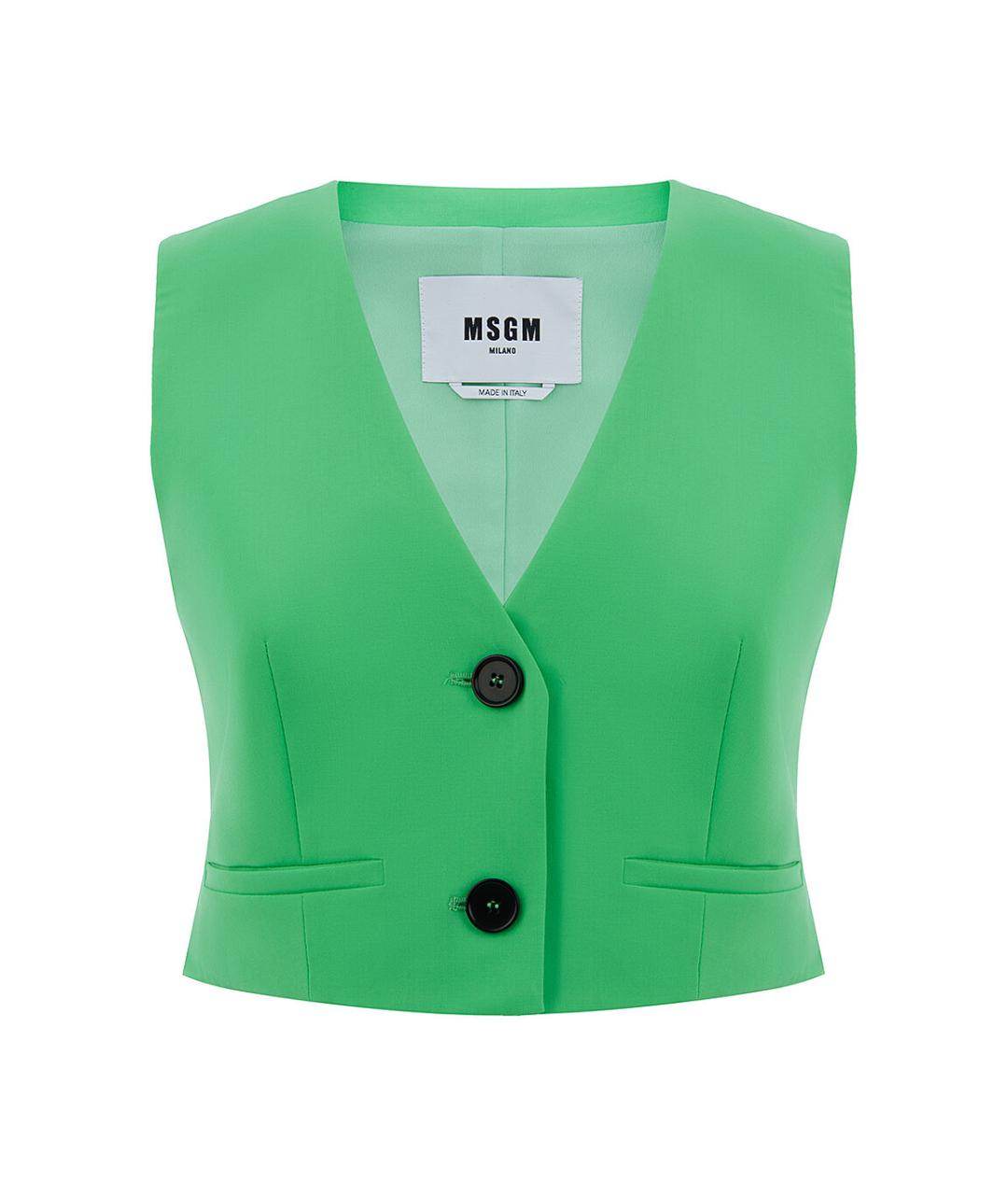 MSGM Салатовый жилет, фото 1