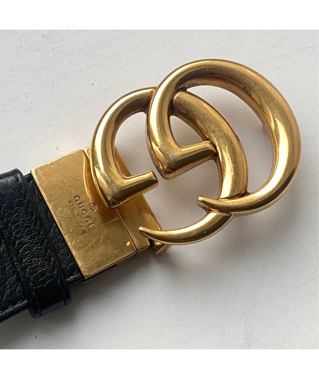 GUCCI Черный кожаный ремень, фото 2