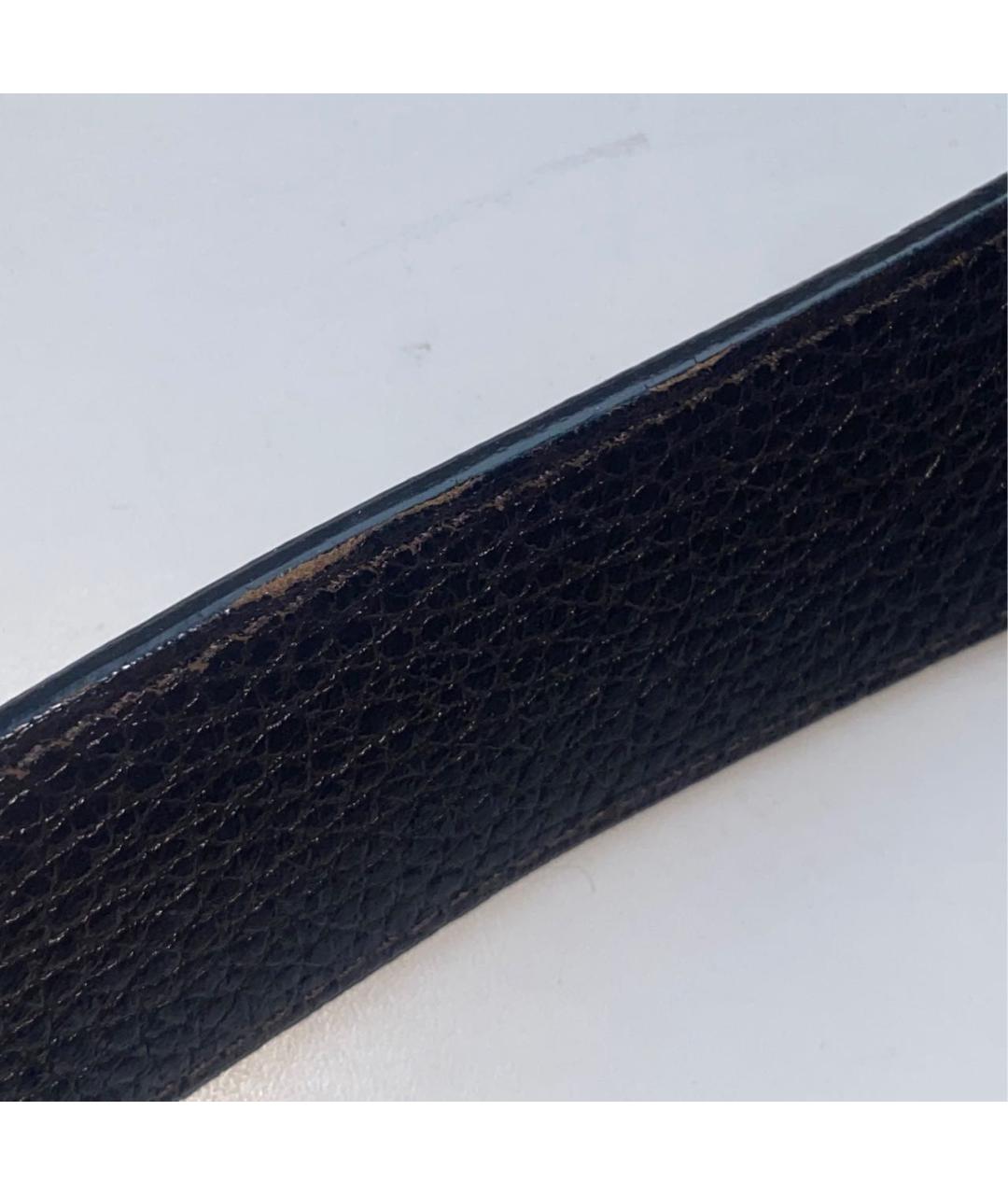 GUCCI Черный кожаный ремень, фото 5