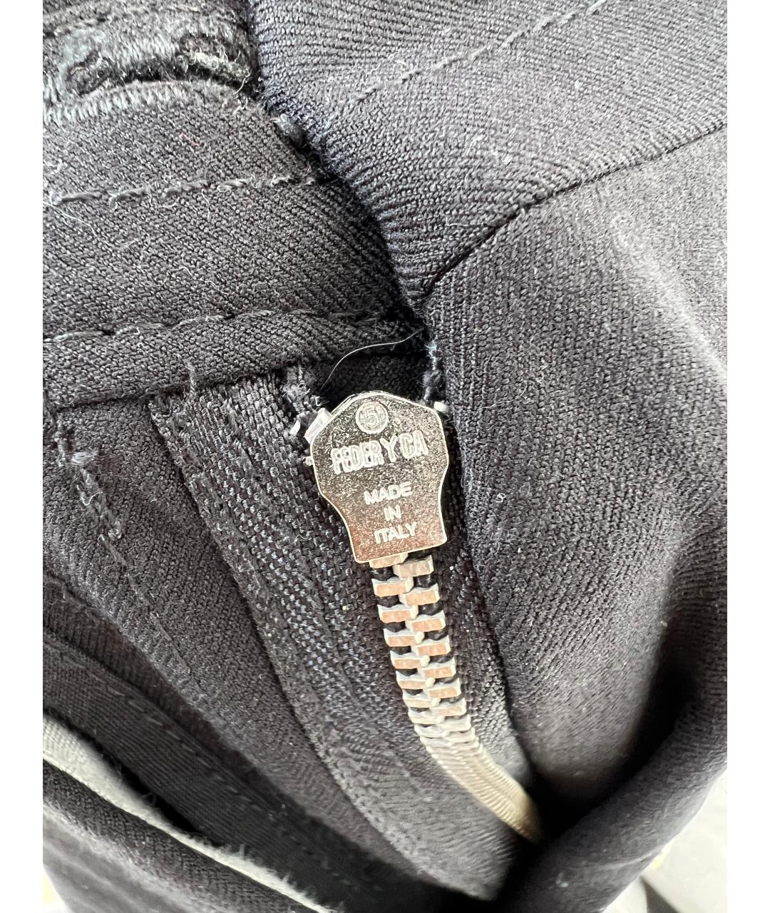 BIKKEMBERGS Черные полиэстеровые классические брюки, фото 3