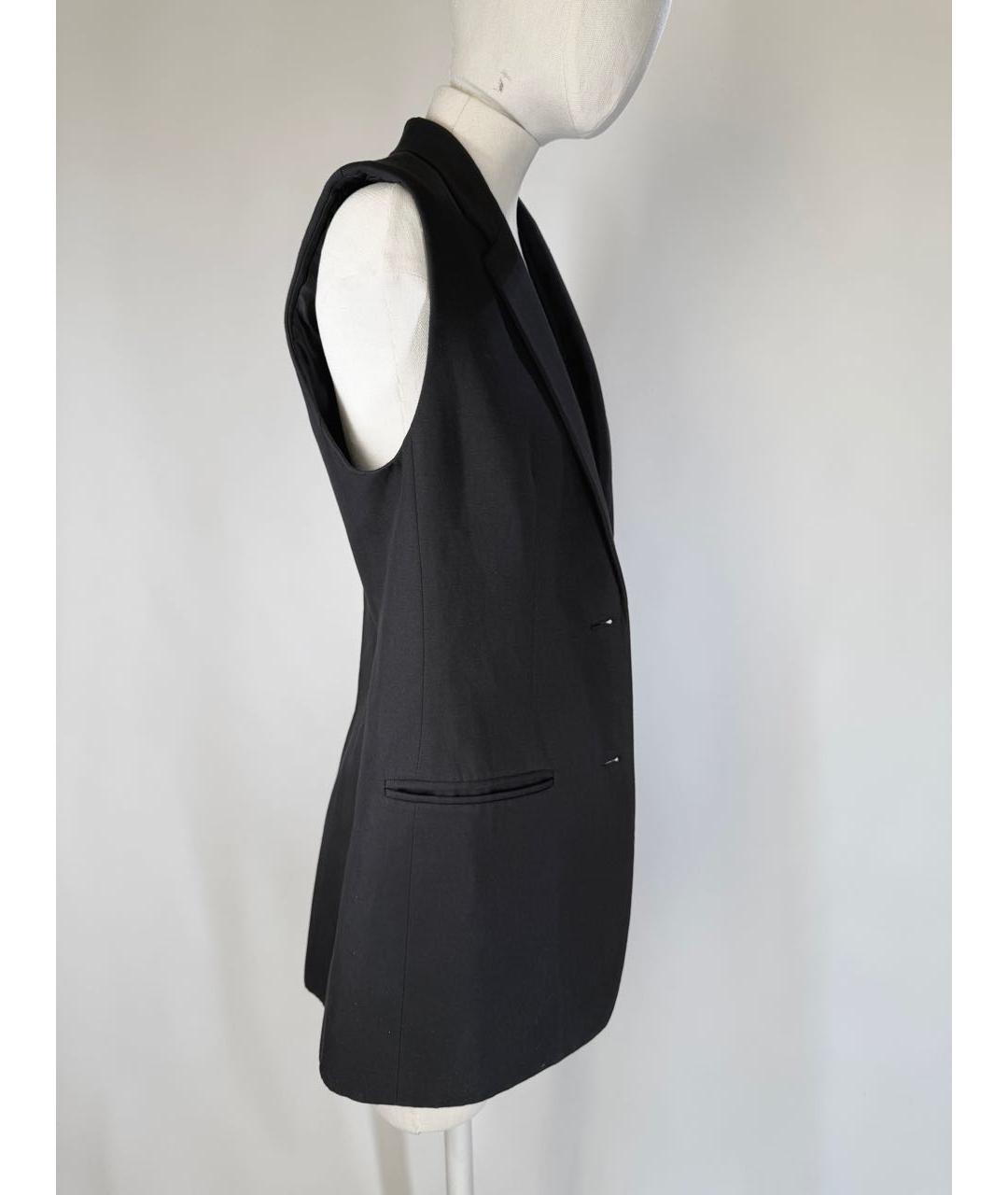 HELMUT LANG Черный шерстяной жилет, фото 4