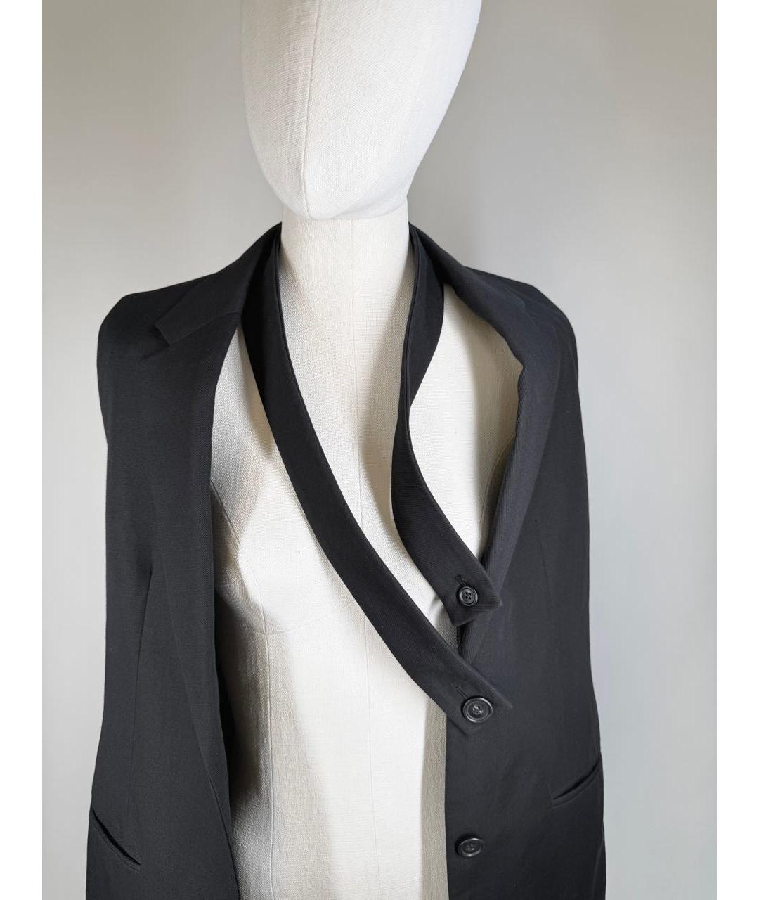 HELMUT LANG Черный шерстяной жилет, фото 2