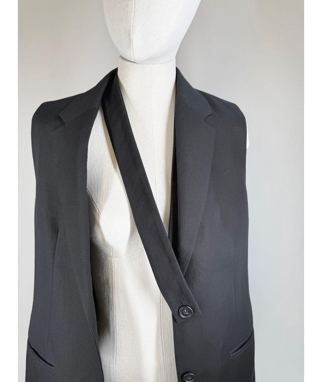 HELMUT LANG Черный шерстяной жилет, фото 5