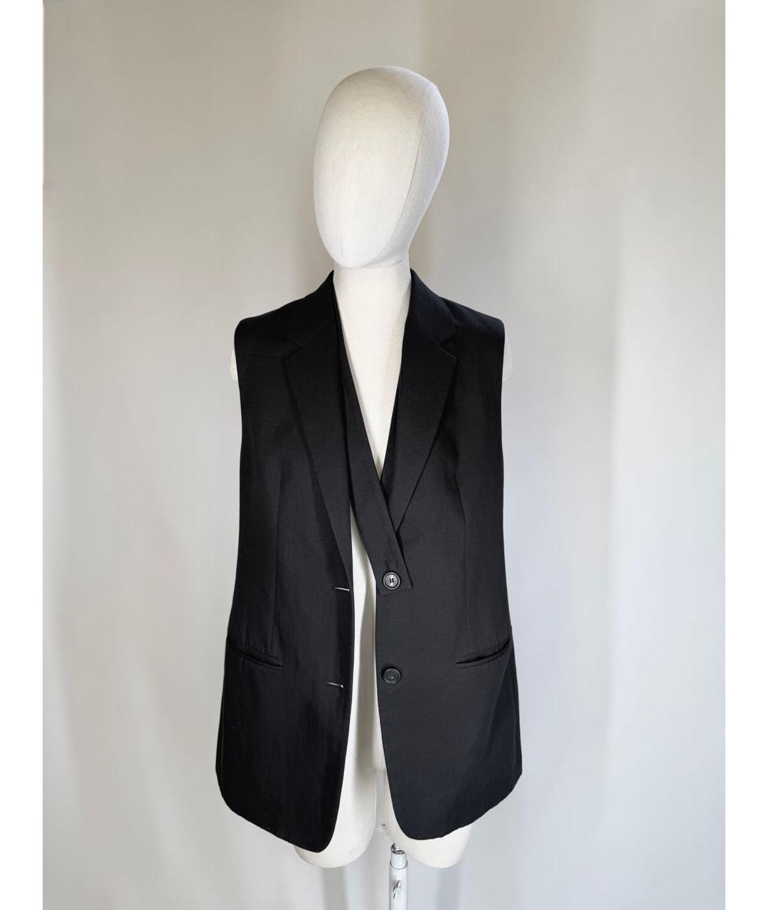 HELMUT LANG Черный шерстяной жилет, фото 9