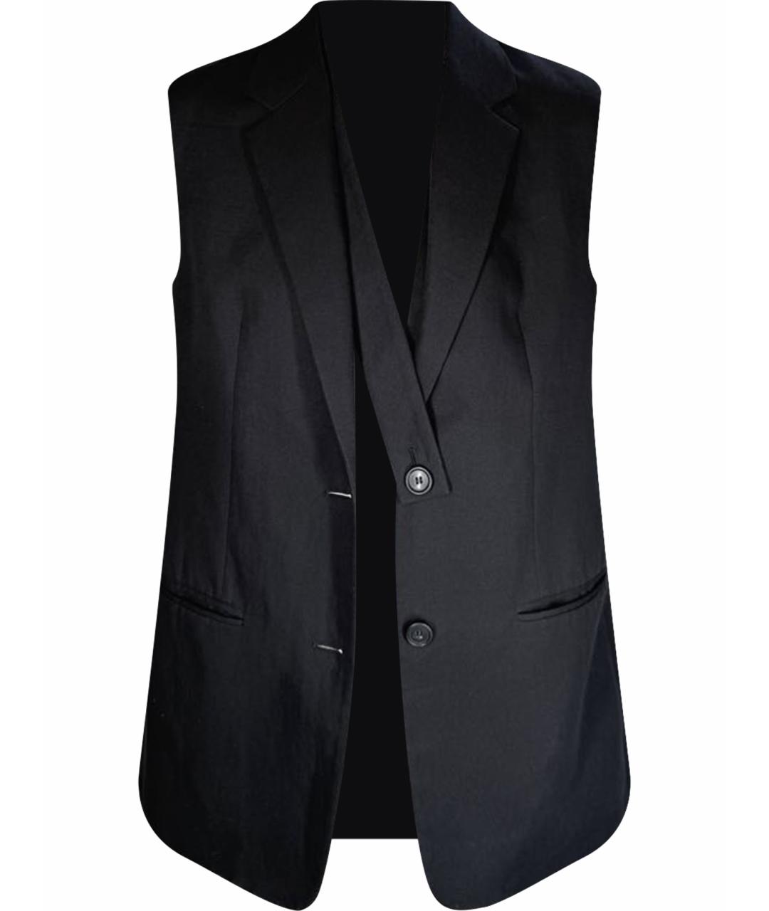 HELMUT LANG Черный шерстяной жилет, фото 1