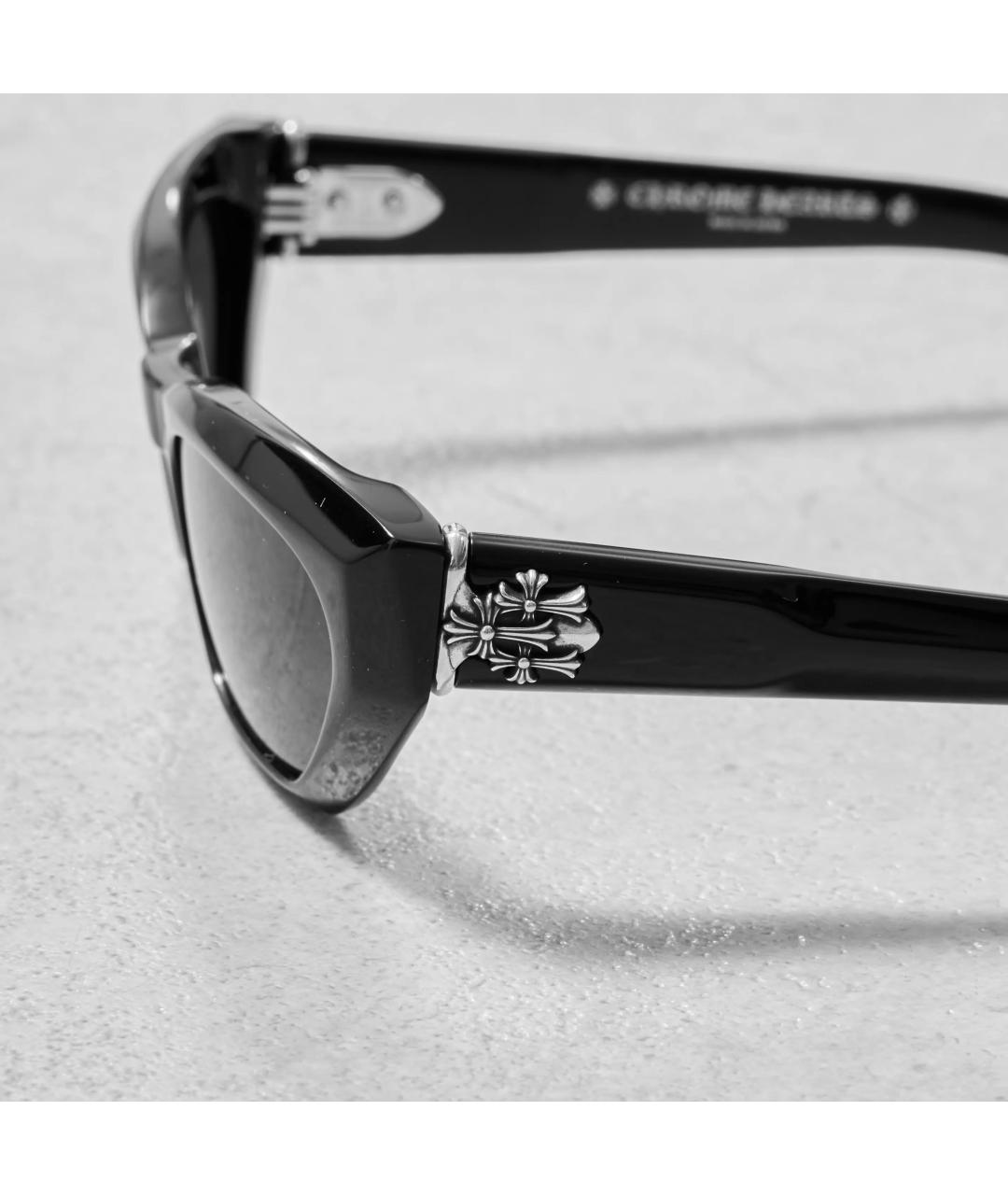 CHROME HEARTS Черные пластиковые солнцезащитные очки, фото 3