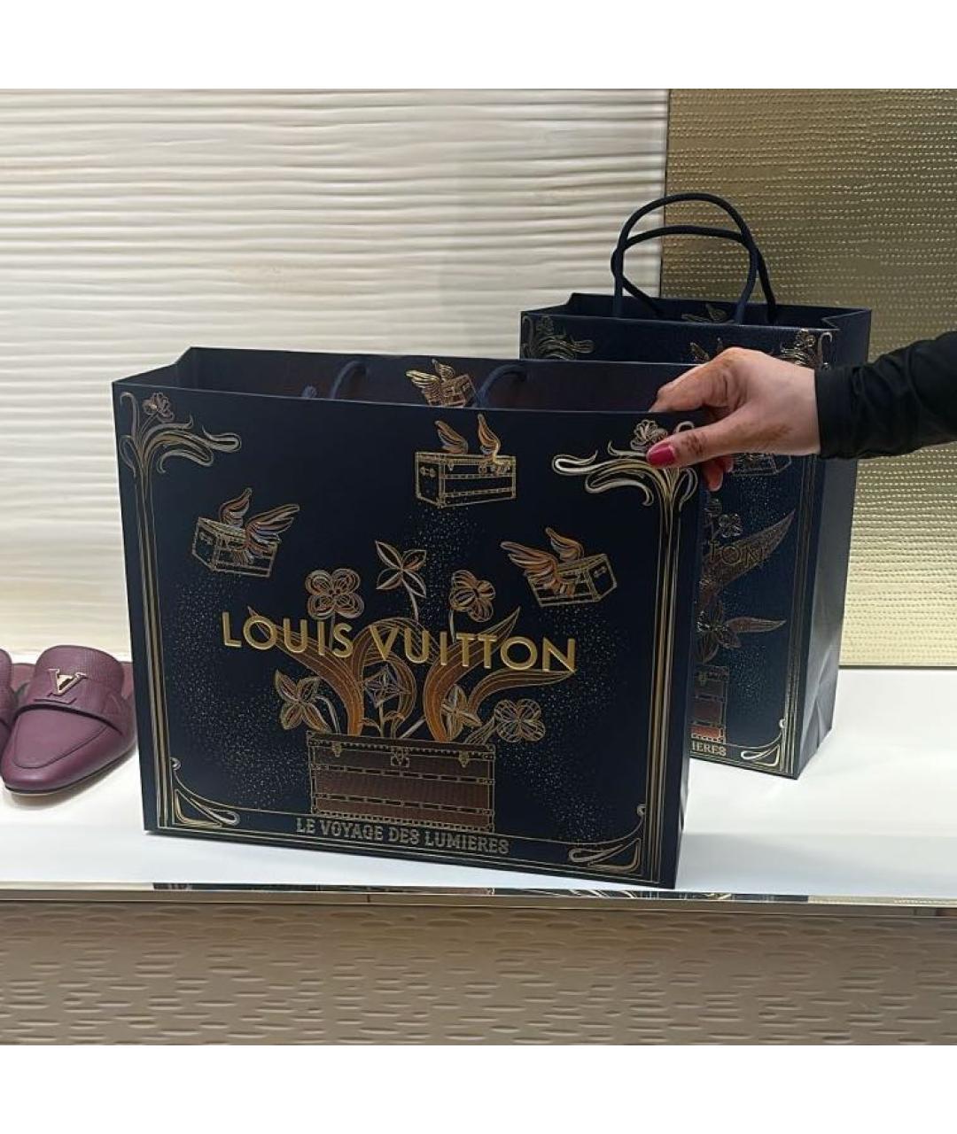 LOUIS VUITTON Коричневый шелковый шарф, фото 6