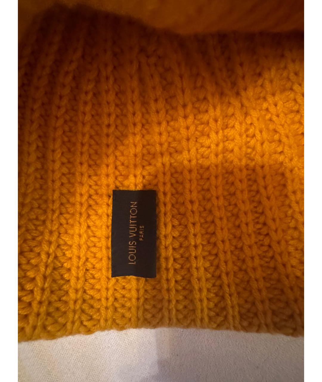 LOUIS VUITTON Желтая кашемировая шапка, фото 3