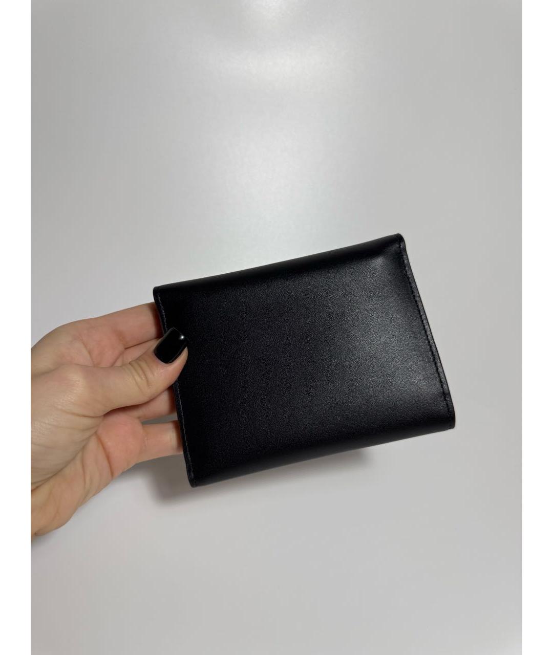 MARNI Черный кожаный кошелек, фото 3