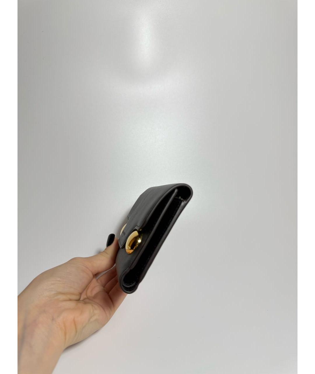 MARNI Черный кожаный кошелек, фото 2