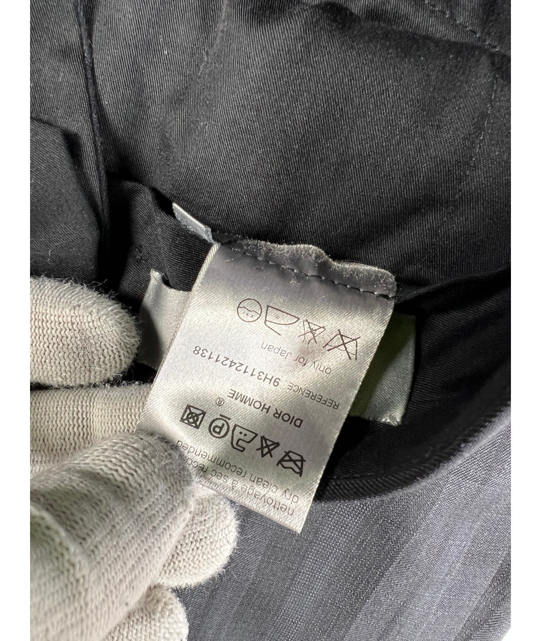 CHRISTIAN DIOR Серые шерстяные классические брюки, фото 4