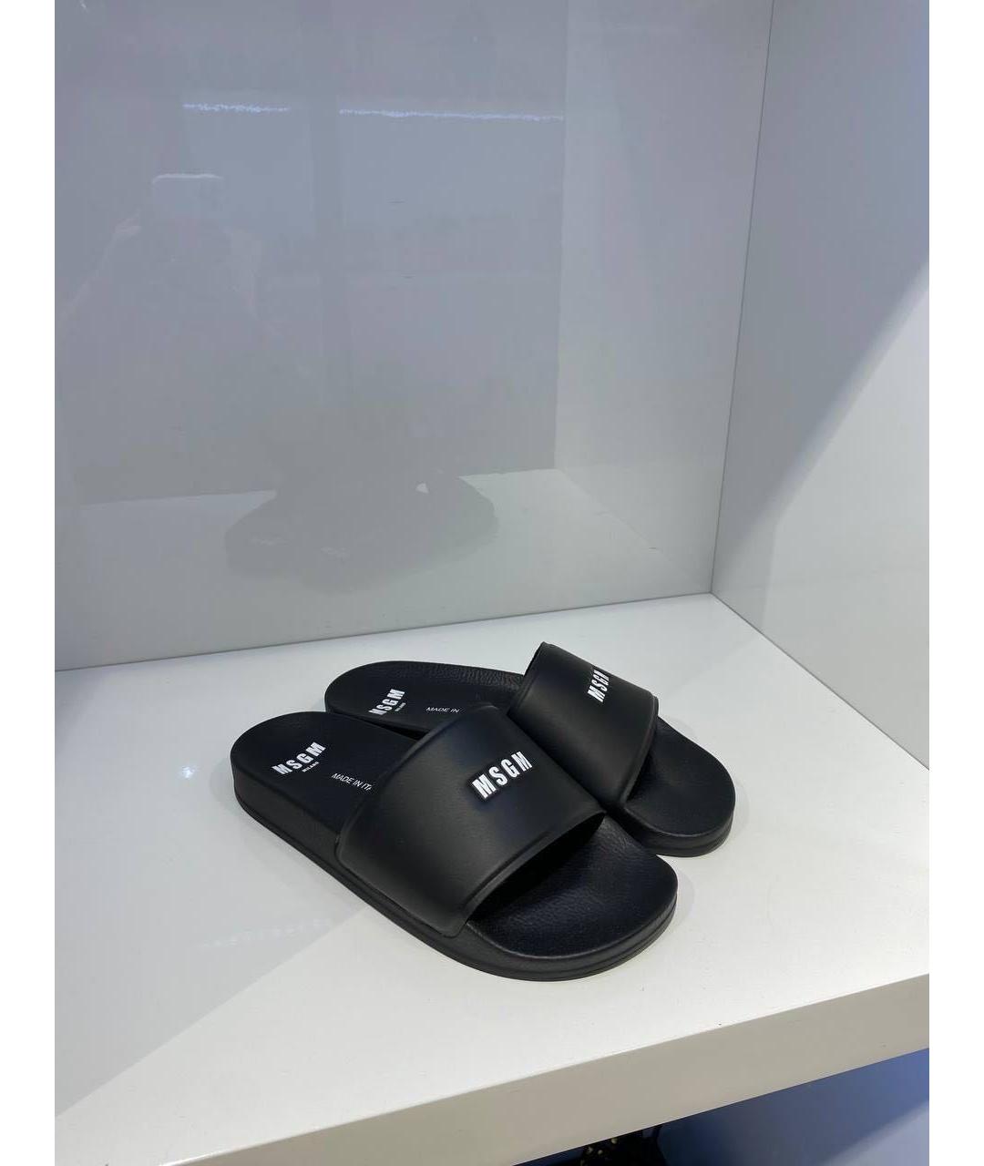 MSGM Черные шлепанцы, фото 4