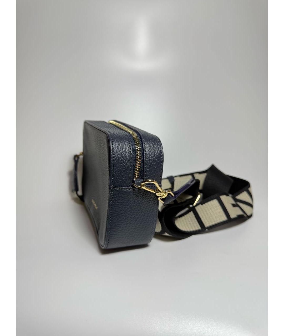 COCCINELLE Темно-синяя кожаная сумка через плечо, фото 2