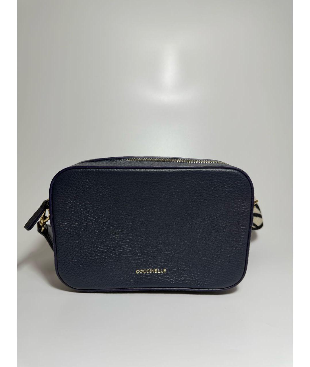 COCCINELLE Темно-синяя кожаная сумка через плечо, фото 6