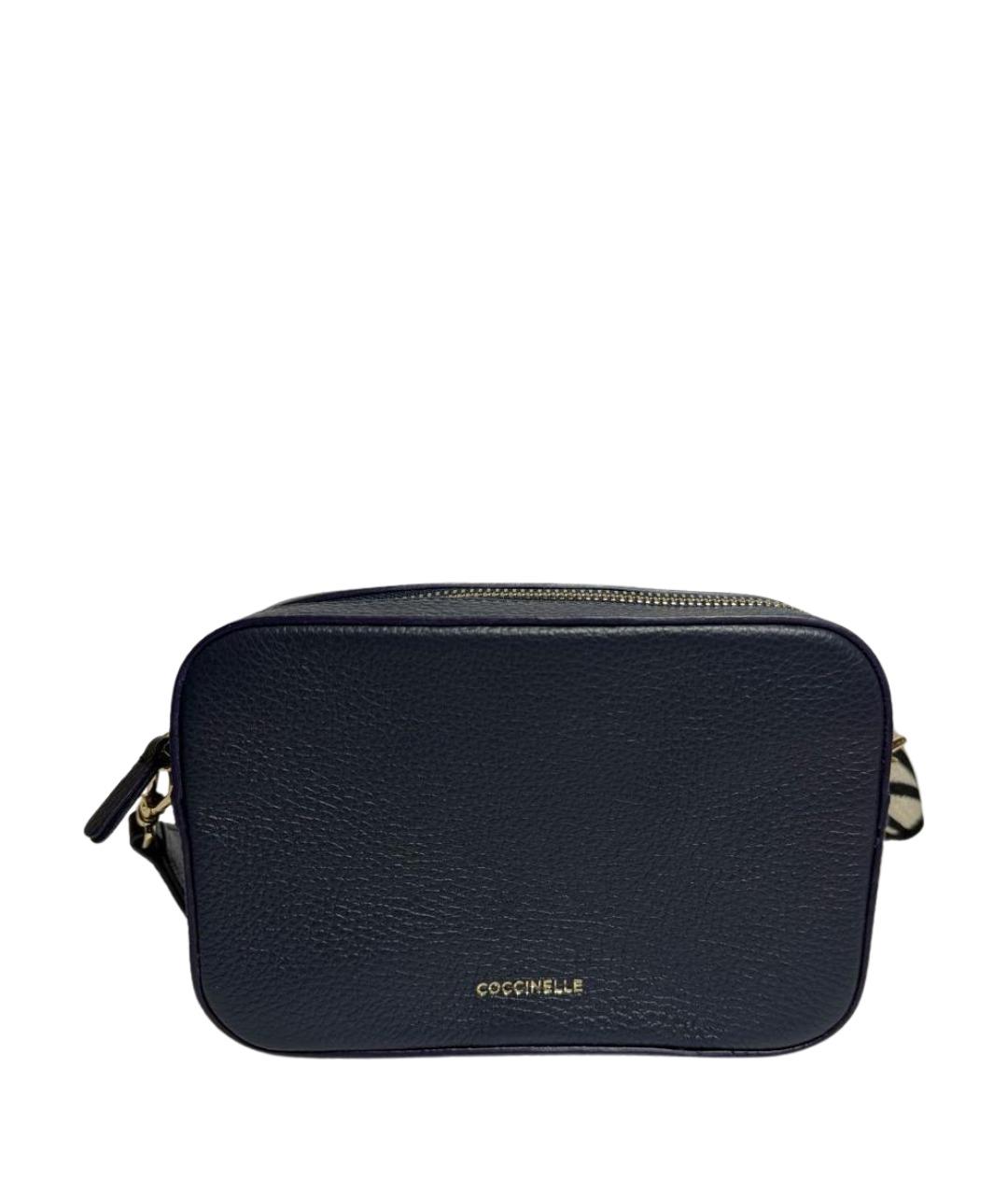 COCCINELLE Темно-синяя кожаная сумка через плечо, фото 1