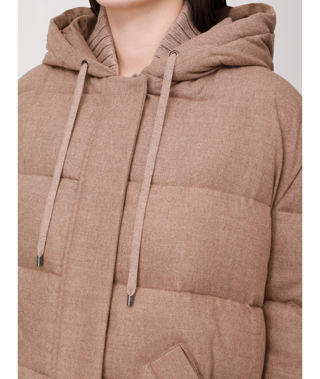 LORENA ANTONIAZZI Бежевый хлопковый пуховик, фото 5