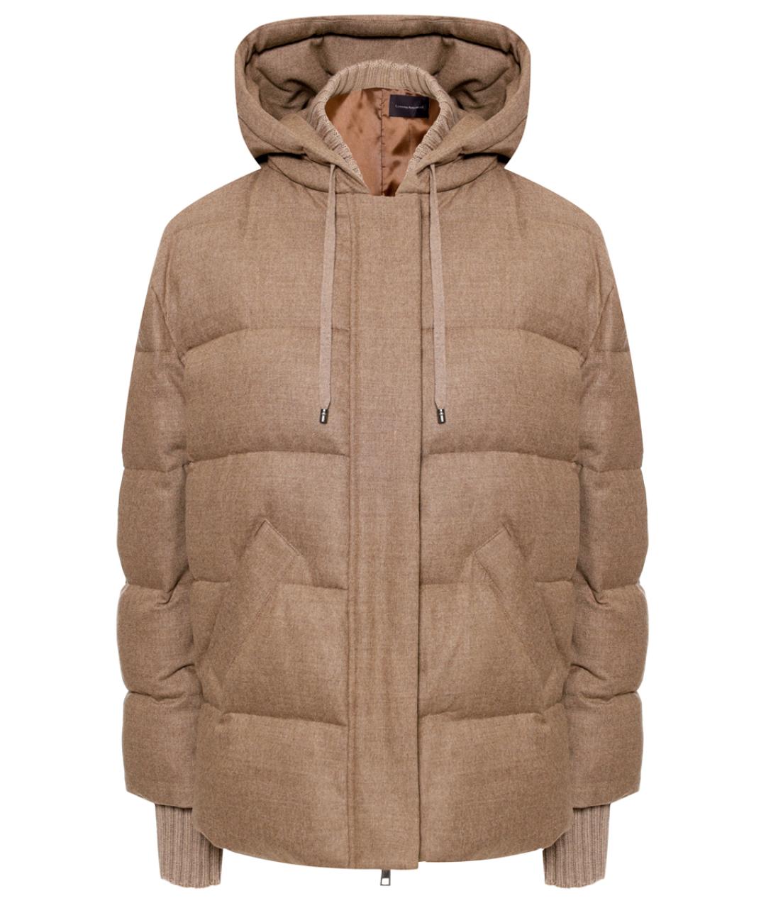 LORENA ANTONIAZZI Бежевый хлопковый пуховик, фото 1