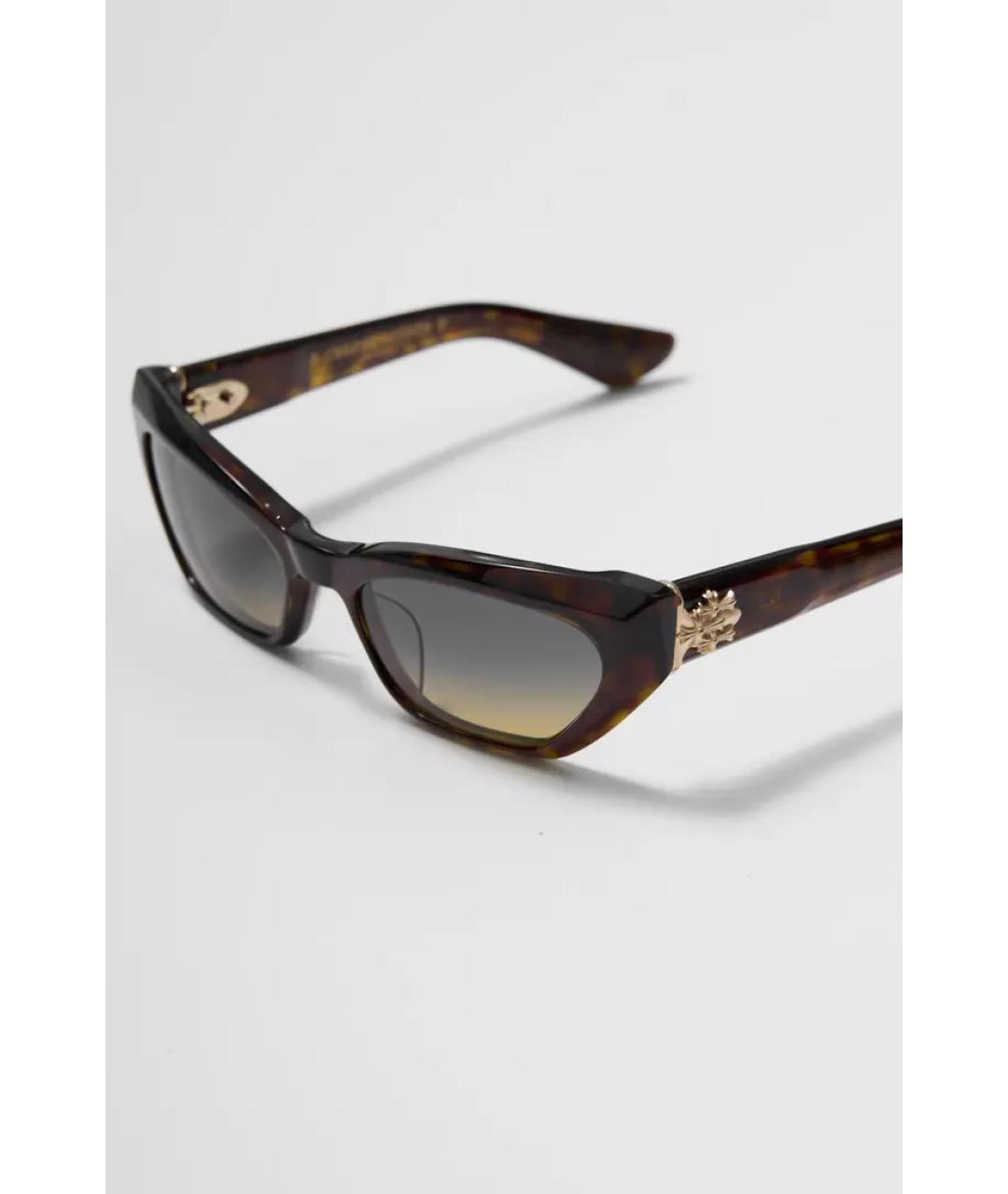 CHROME HEARTS Коричневые пластиковые солнцезащитные очки, фото 3