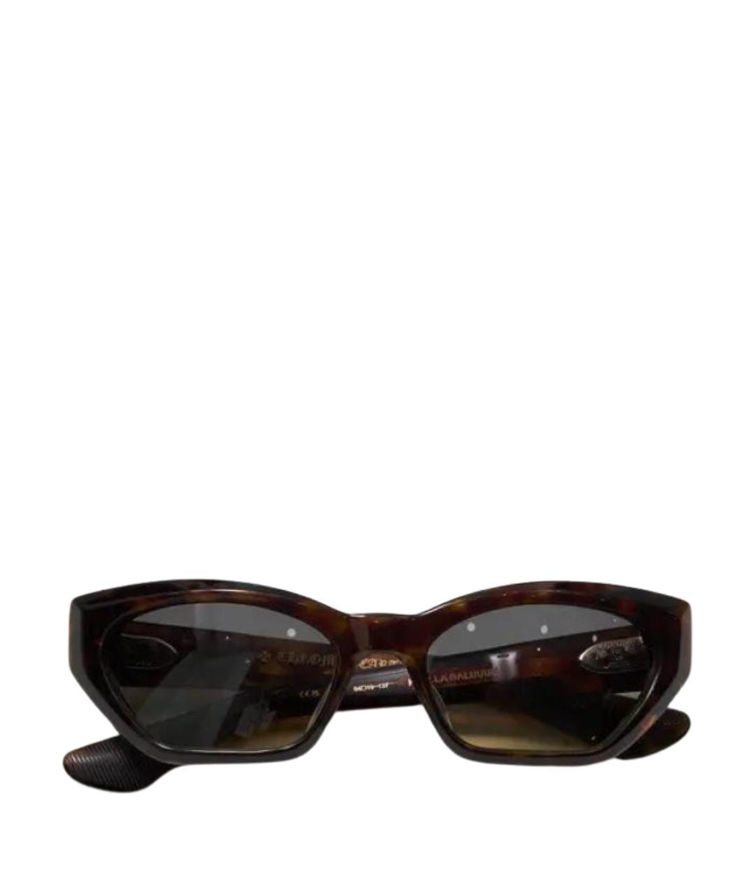 CHROME HEARTS Коричневые пластиковые солнцезащитные очки, фото 1
