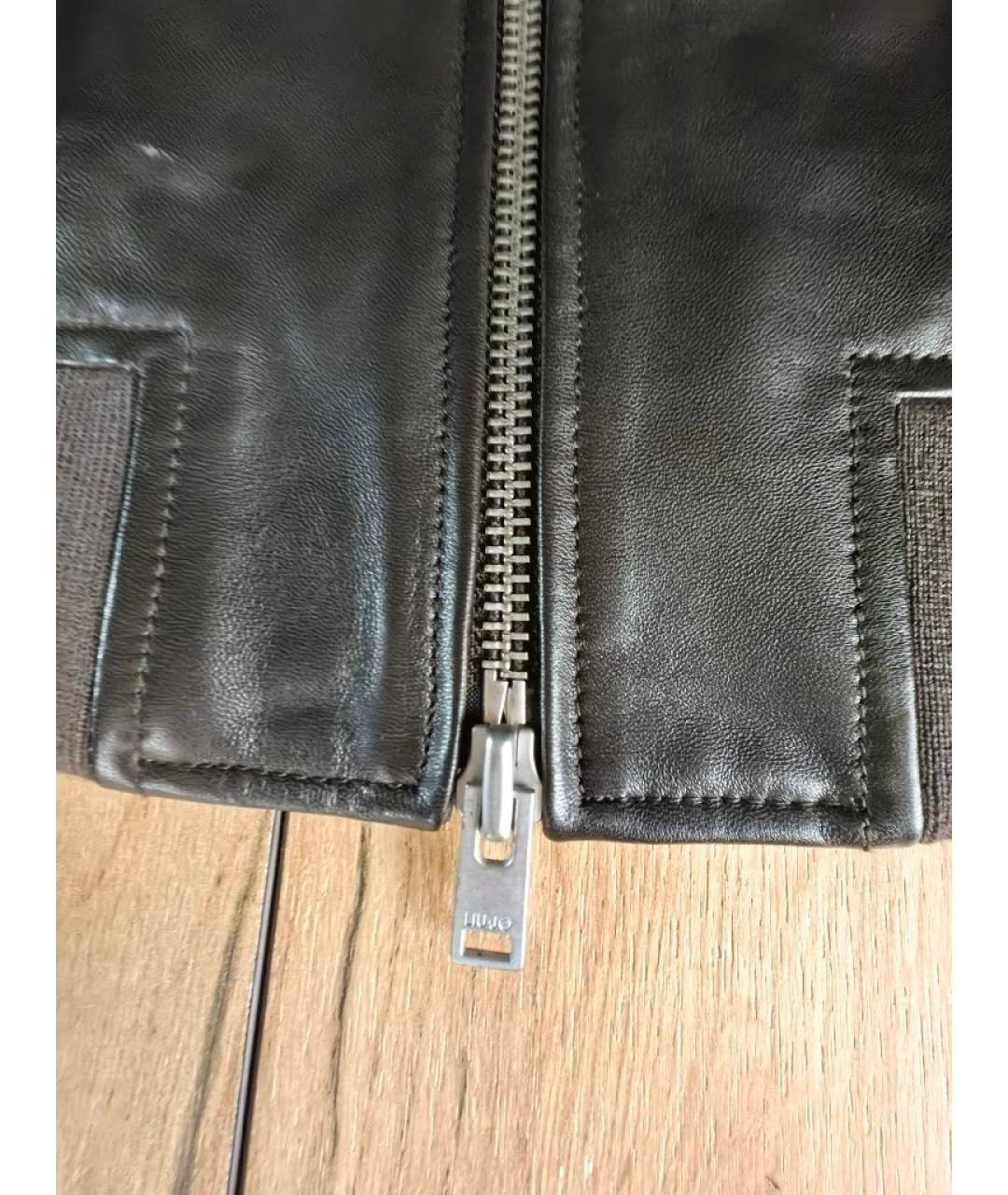 LIU JO Коричневая кожаная куртка, фото 5