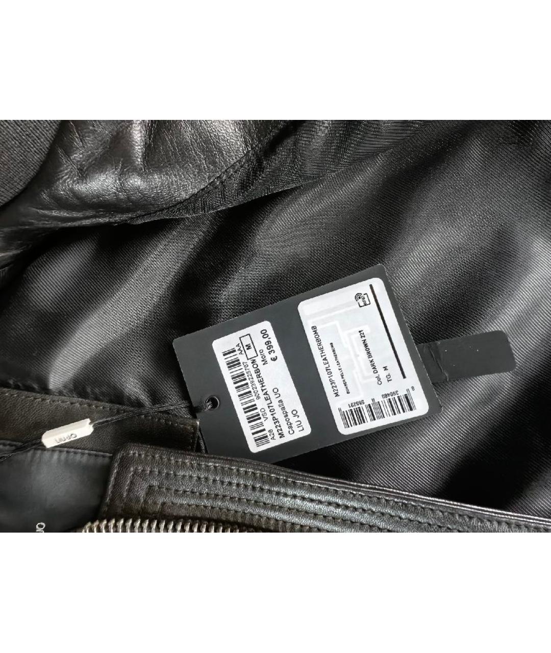 LIU JO Коричневая кожаная куртка, фото 6