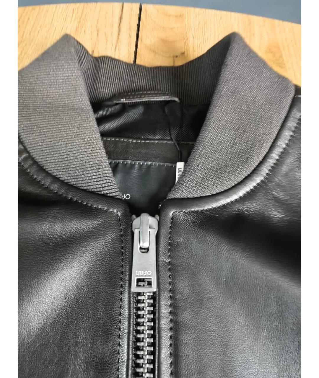LIU JO Коричневая кожаная куртка, фото 4