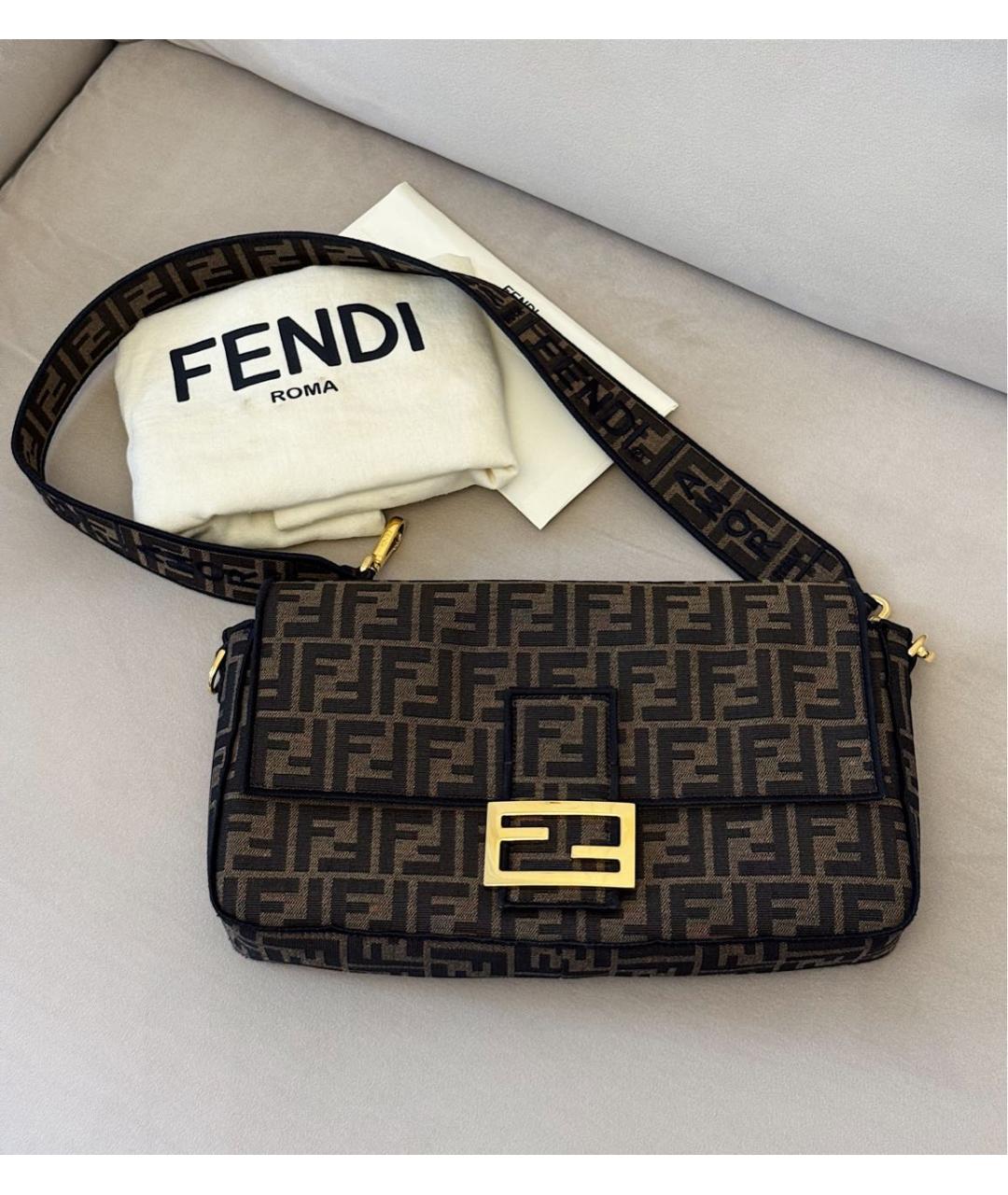 FENDI Жаккардовая сумка через плечо, фото 3