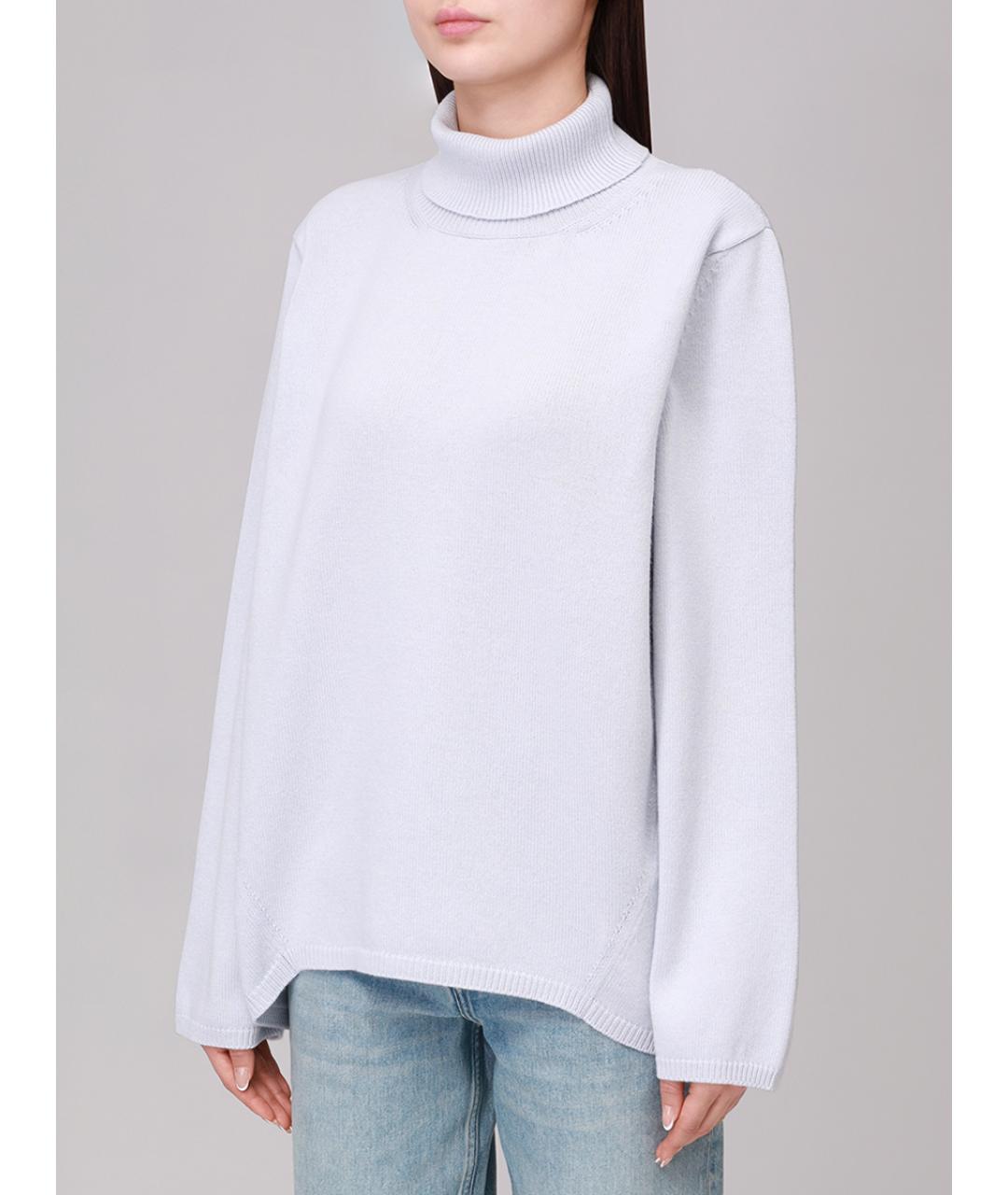 LORENA ANTONIAZZI Голубой шерстяной джемпер / свитер, фото 4