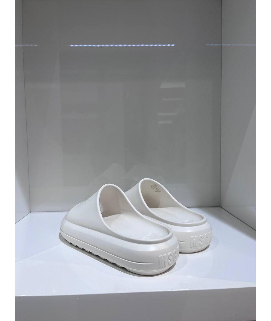 MSGM Белые шлепанцы, фото 4