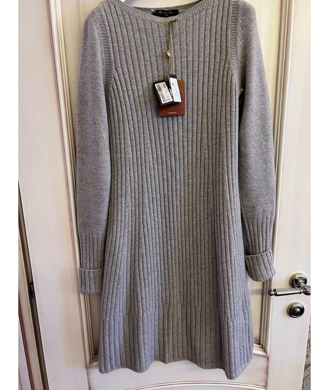 LORO PIANA Серое кашемировое платье, фото 5