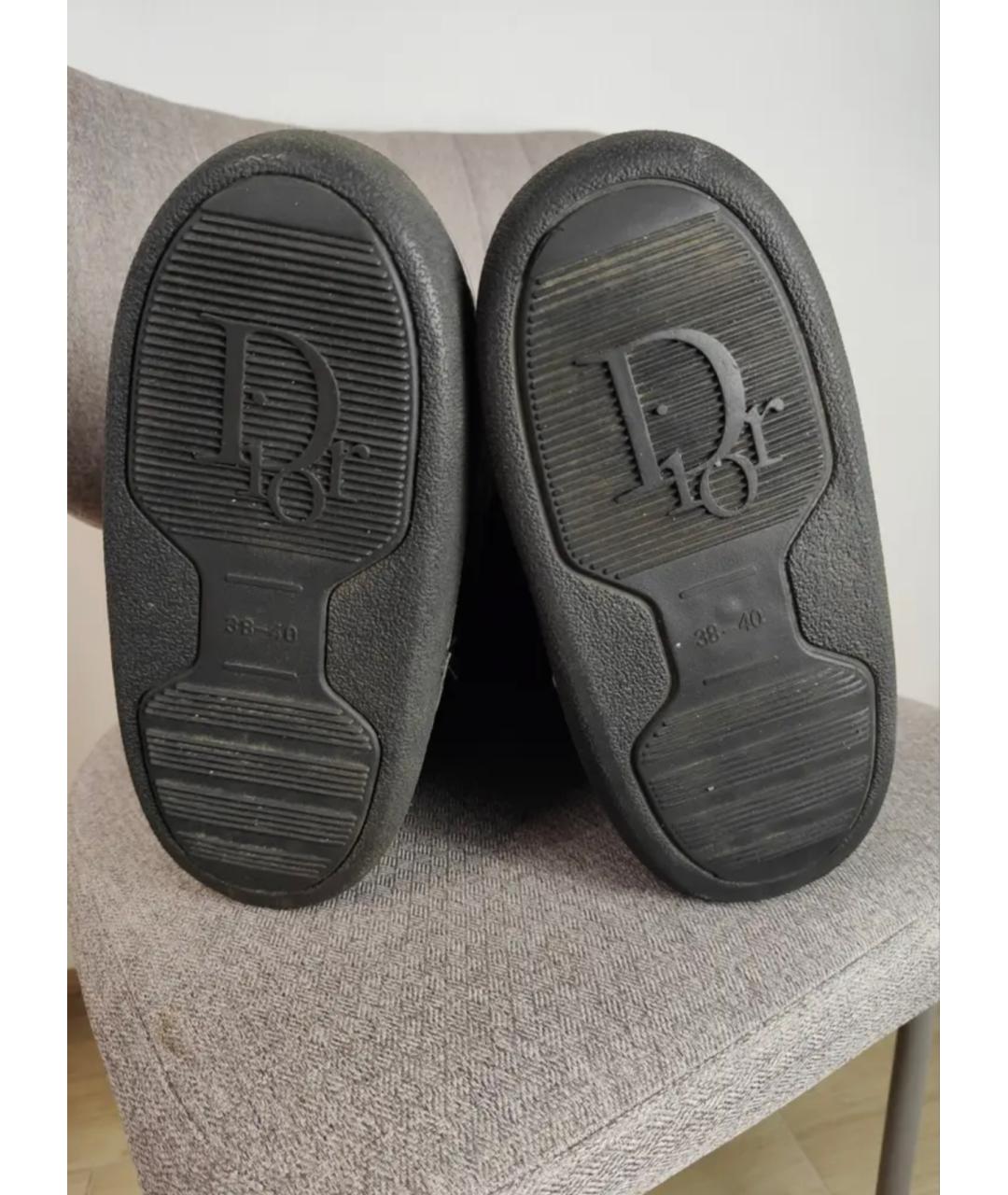 CHRISTIAN DIOR Черные текстильные ботинки, фото 5