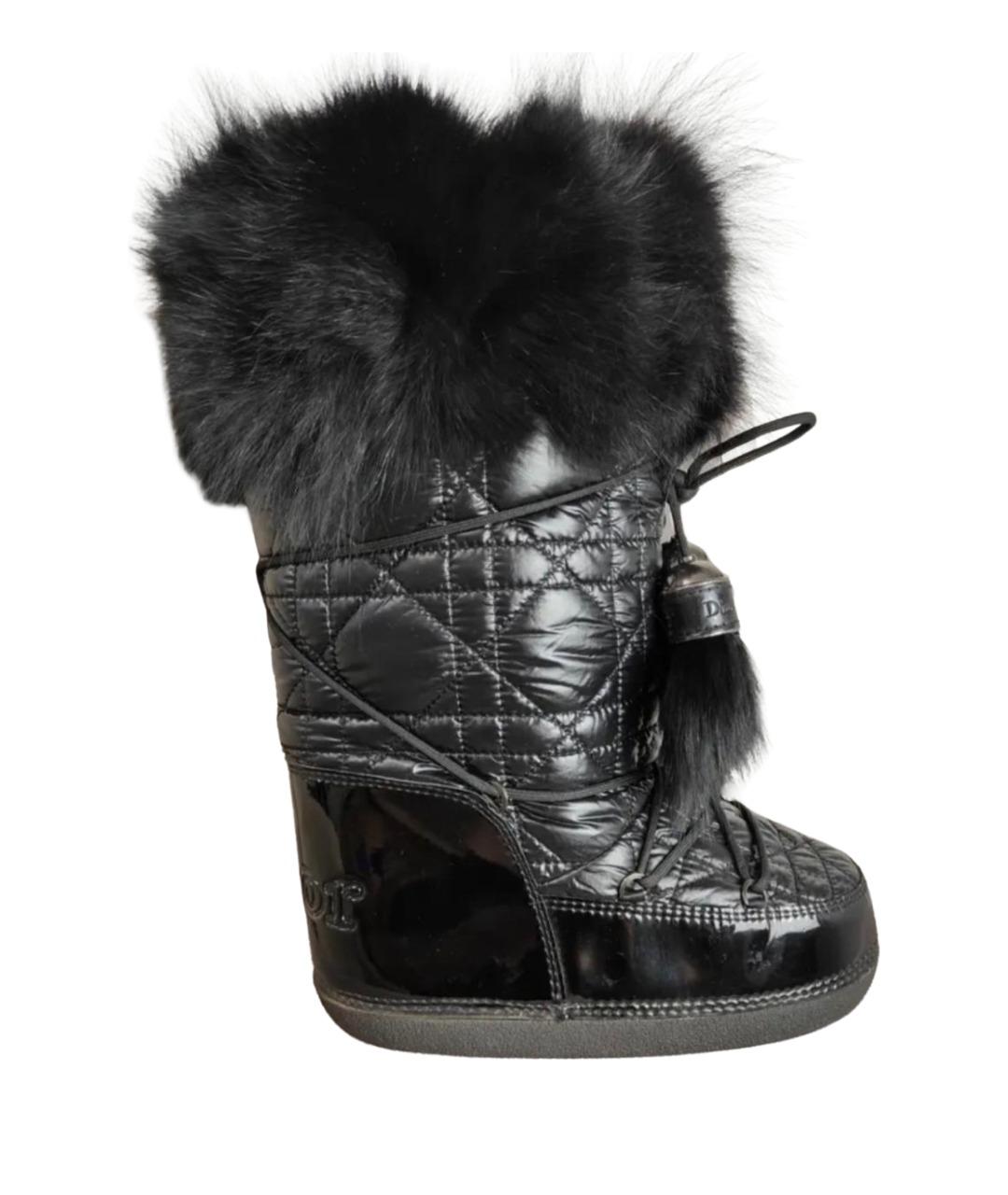 CHRISTIAN DIOR Черные текстильные ботинки, фото 1