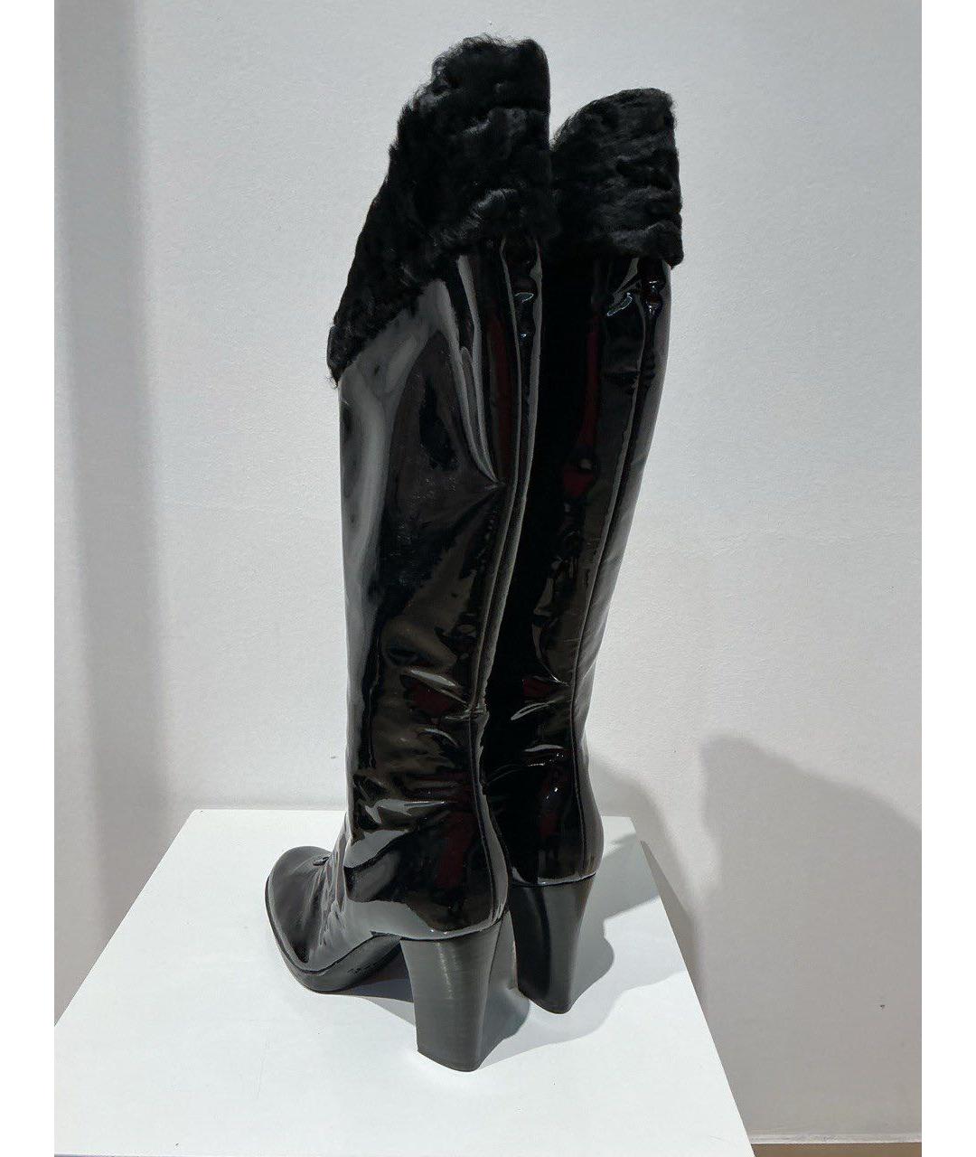 CASADEI Черные сапоги из лакированной кожи, фото 3