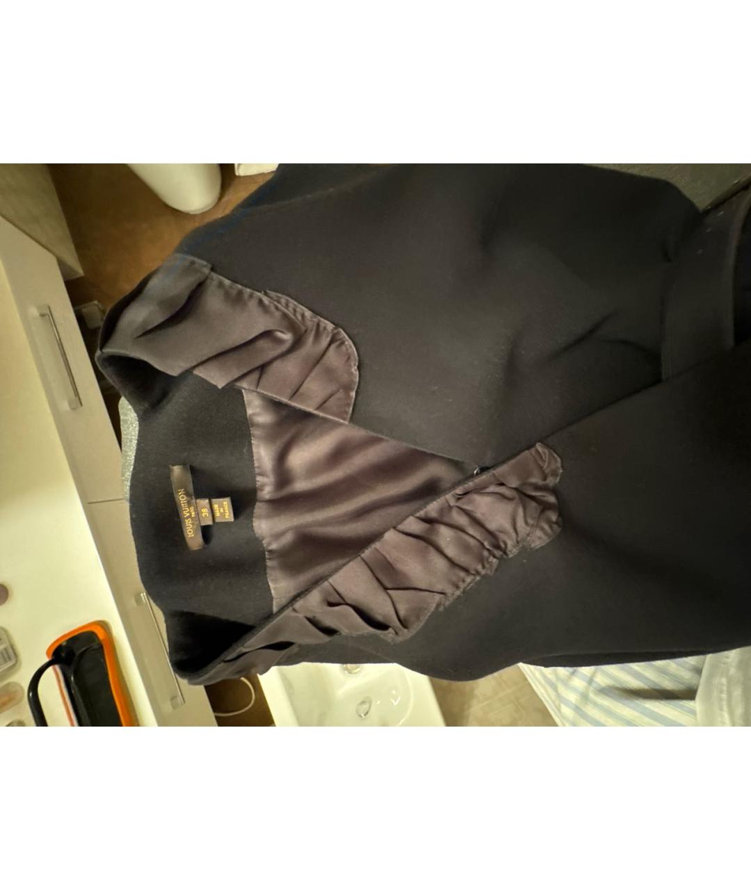 LOUIS VUITTON Черное кашемировое платье, фото 3