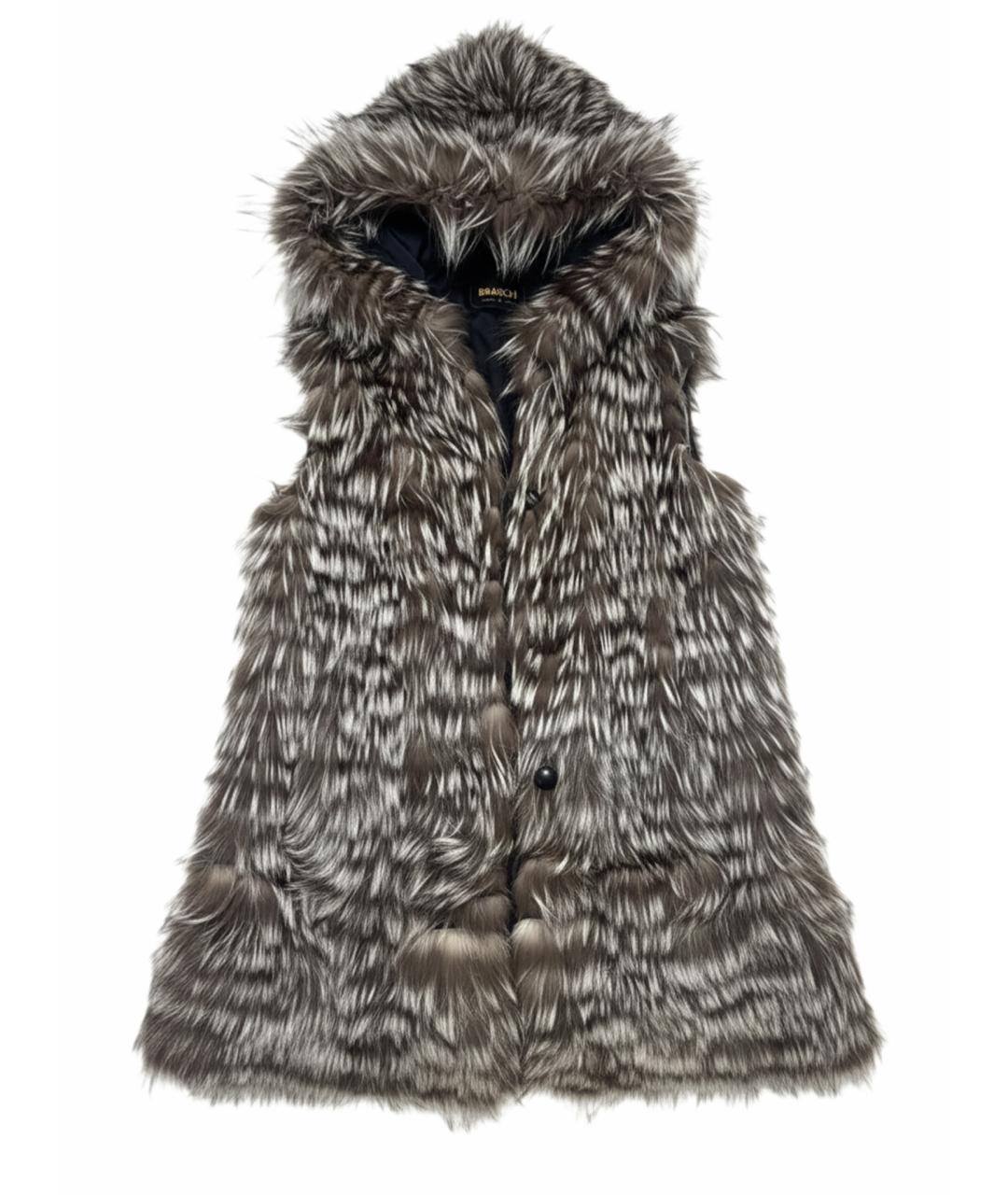 BRASCHI Коричневая меховая шуба, фото 1