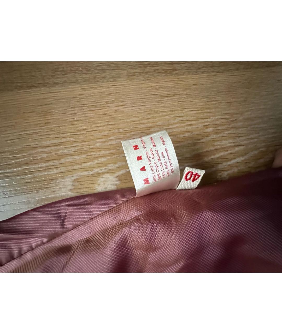 MARNI Розовое шерстяное повседневное платье, фото 4