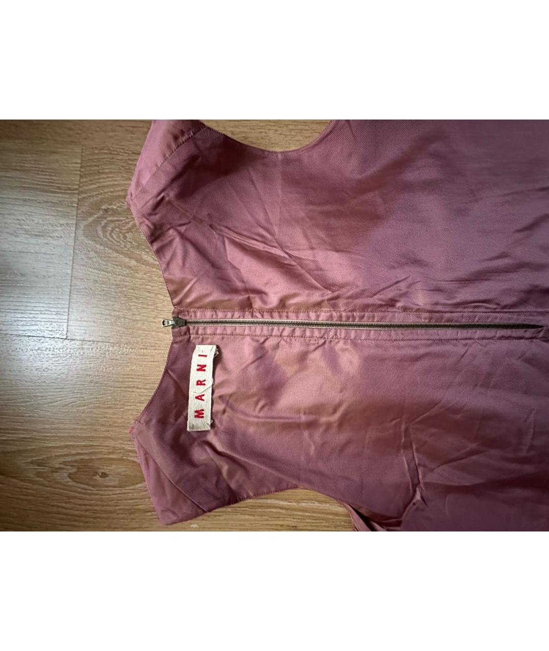 MARNI Розовое шерстяное повседневное платье, фото 5