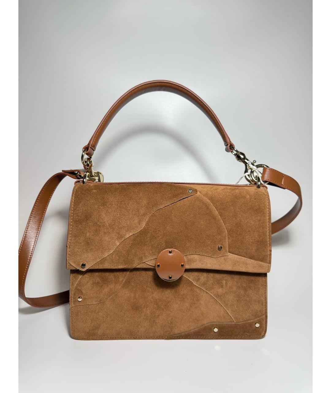 CHLOE Коричневая замшевая сумка через плечо, фото 9