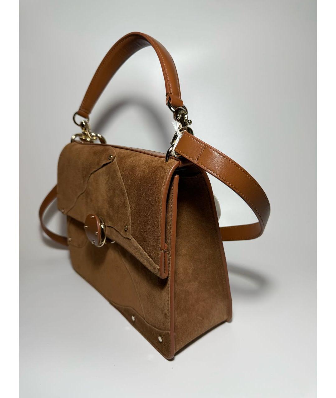 CHLOE Коричневая замшевая сумка через плечо, фото 2