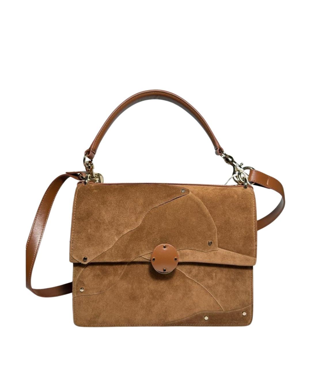 CHLOE Коричневая замшевая сумка через плечо, фото 1