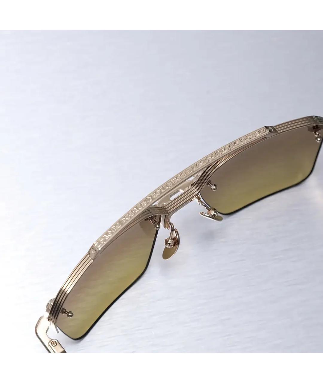 CHROME HEARTS Коричневые металлические солнцезащитные очки, фото 5